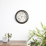 Wall Clock with Thermometer 12" 